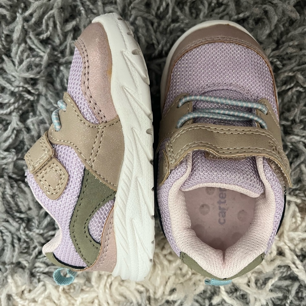 Carter's Kids Sneakers in Light Purple and Khaki